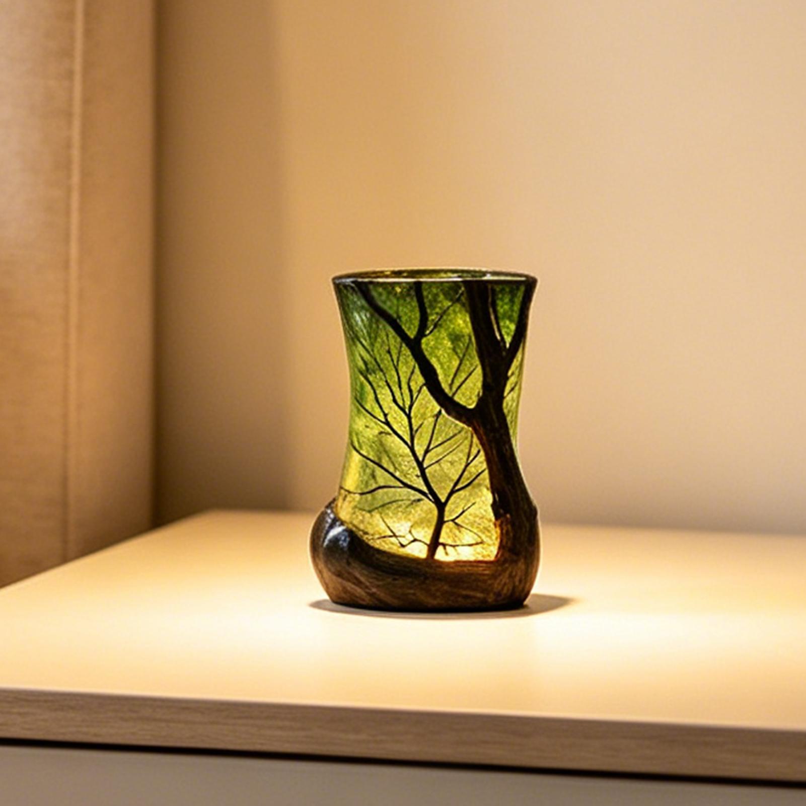 Home Office Decor - Bedside Table Lamp Forest Nightlight Decorative