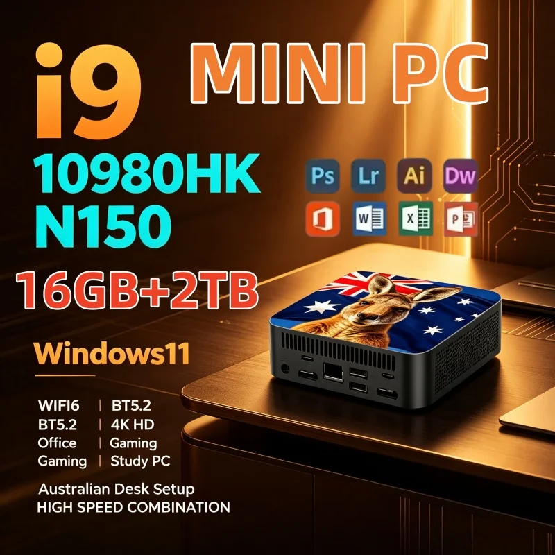 Home Office Windows 11 - Australian Design Mini PC Intel Core