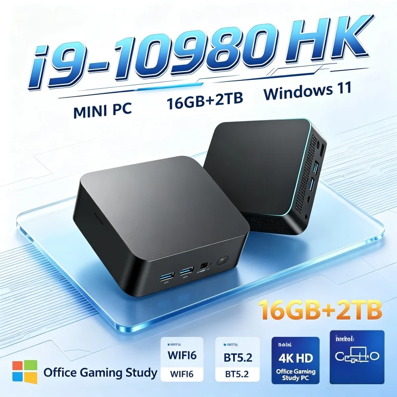 Home Office Windows 11 - Mini PC Intel Core I9-10980HK 16GB