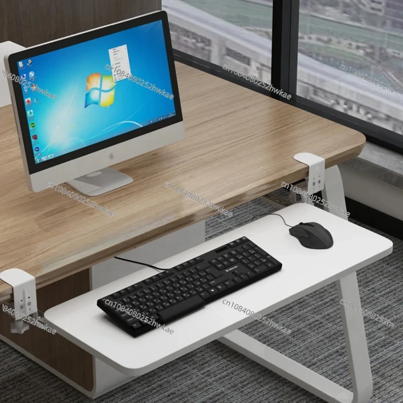 Office Drawer Organizer - Clamp-On Keyboard Tray Ergonomic Sliding Under