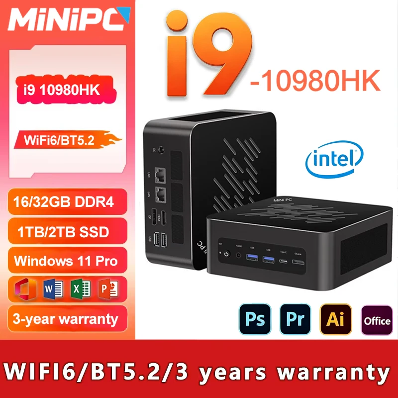 Home Office Windows 11 - Mini Gaming PC Windows 11 Intel