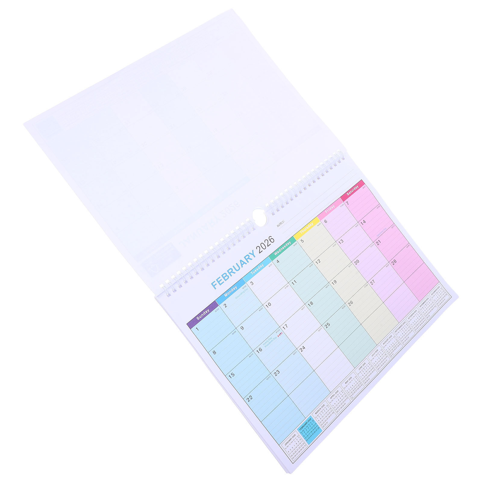 Home Office Holidays 2026 - Wall Calendar 2026 2027 Hanging Spiral
