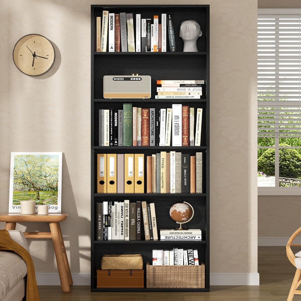 6-Tier Open Bookcase, 70.6