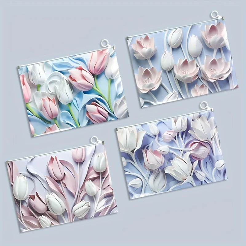 4Pcs A4 Large Capacity Expandi - Home Office Travel Document 评论和价格