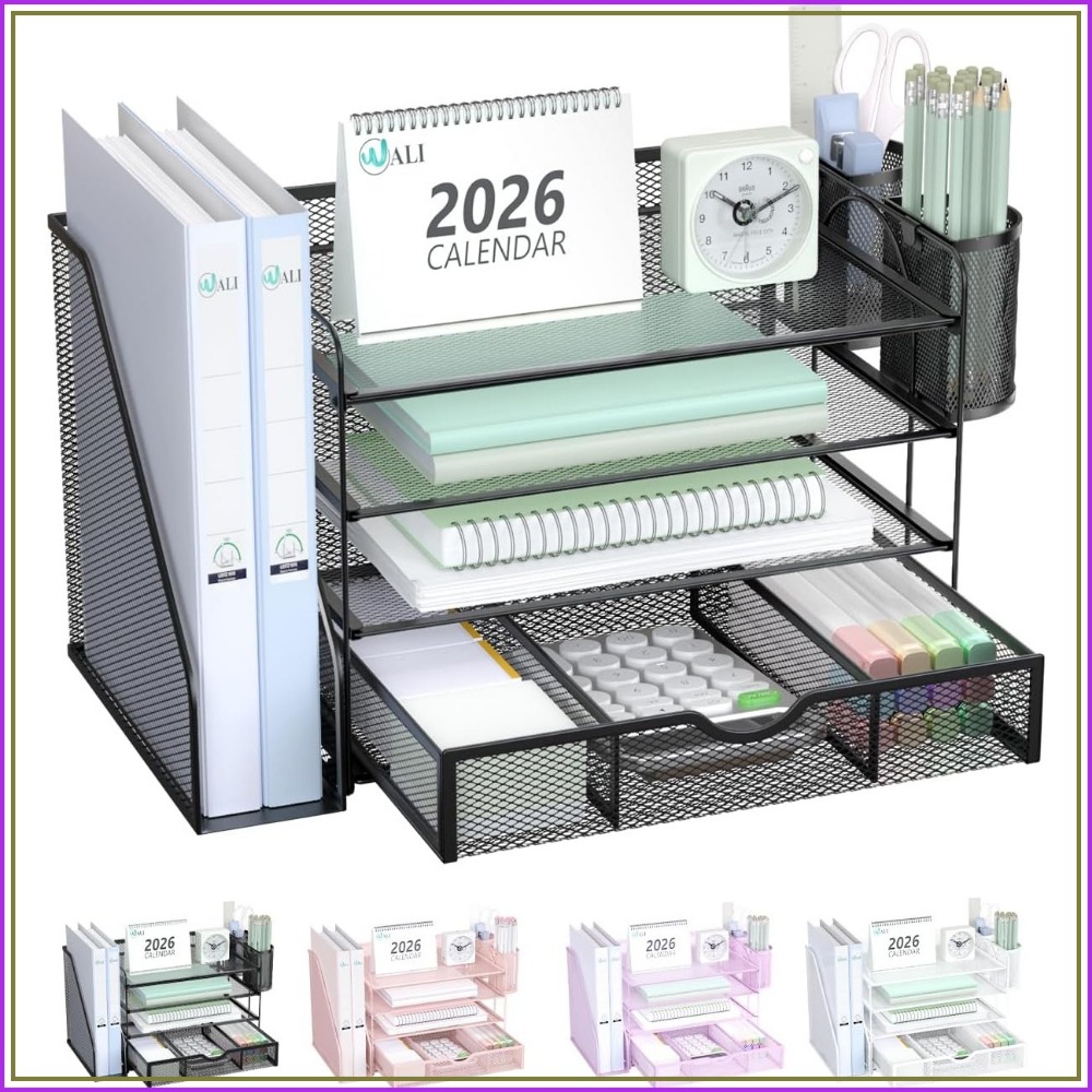 4-Tier Desktop File Organizer  - Office Drawer Organizer 评论和价格