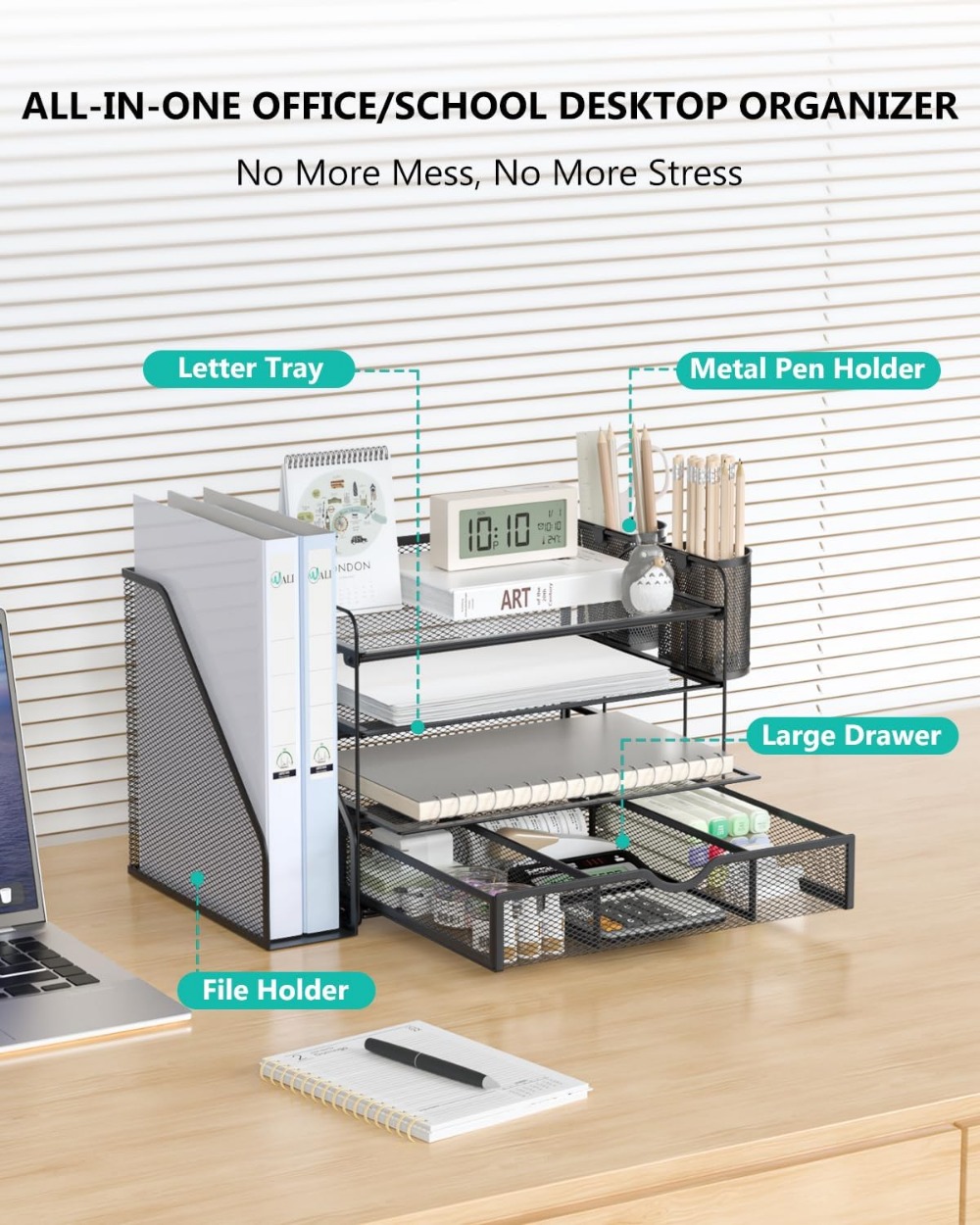 4-Tier Desktop File Organizer  - Office Drawer Organizer 评论和价格