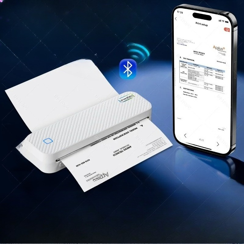 Portable A4 Thermal Printer Bl - Home Office Travel Document 评论和价格