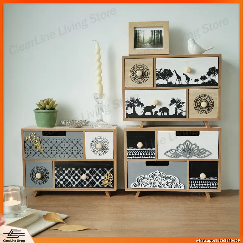 Wooden Desktop Drawer Locker w - Office Drawer Organizer 评论和价格