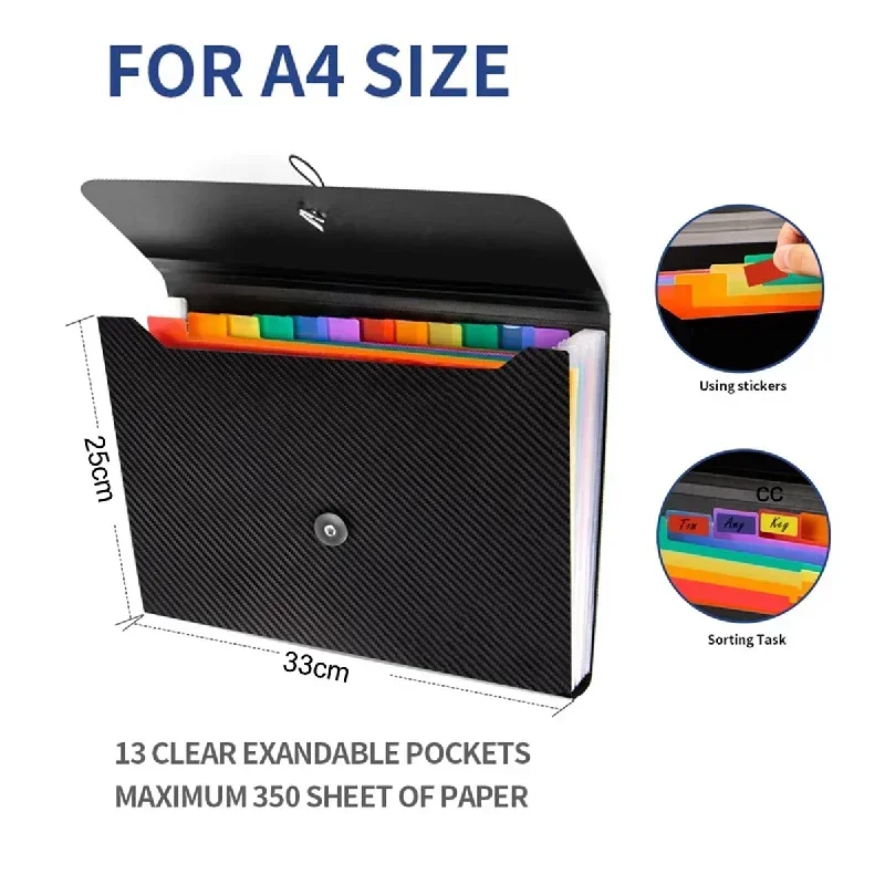13 Pockets Expanding File Fold - Home Office Travel Document 评论和价格