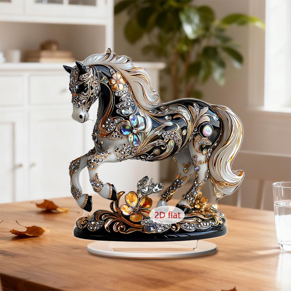 2D Horse Acrylic Desktop Decor - Home Office Holidays 2026 评论和价格