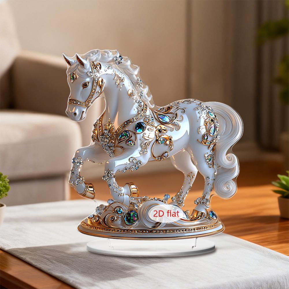 2D Horse Acrylic Desktop Decor - Home Office Holidays 2026 评论和价格