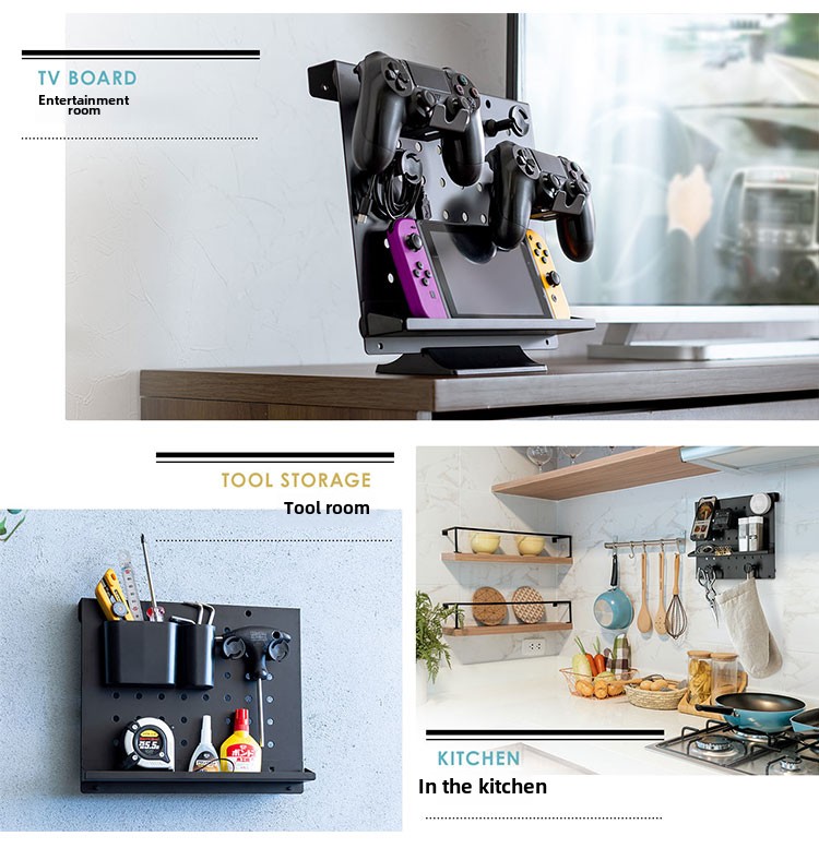 Wall Organizer No-Drill Adjust - Home Office In Living Room 评论和价格