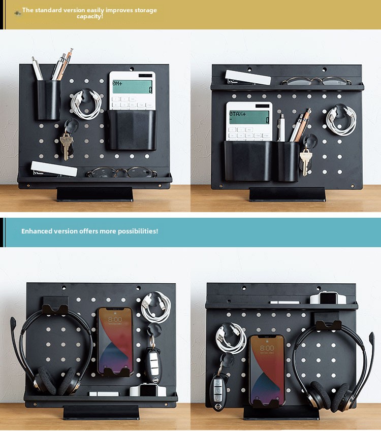 Wall Organizer No-Drill Adjust - Home Office In Living Room 评论和价格