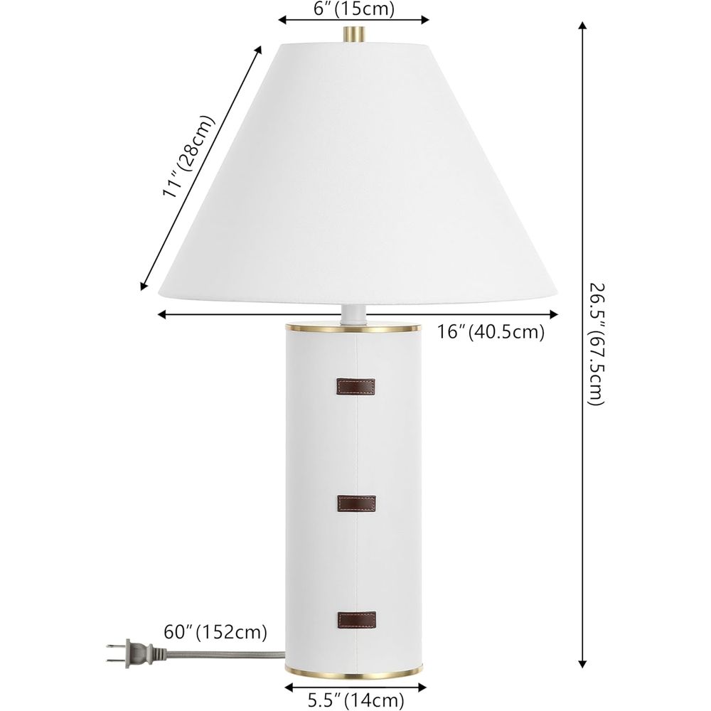 27-inch LED Table Lamp - White - Home Office In Living Room 评论和价格