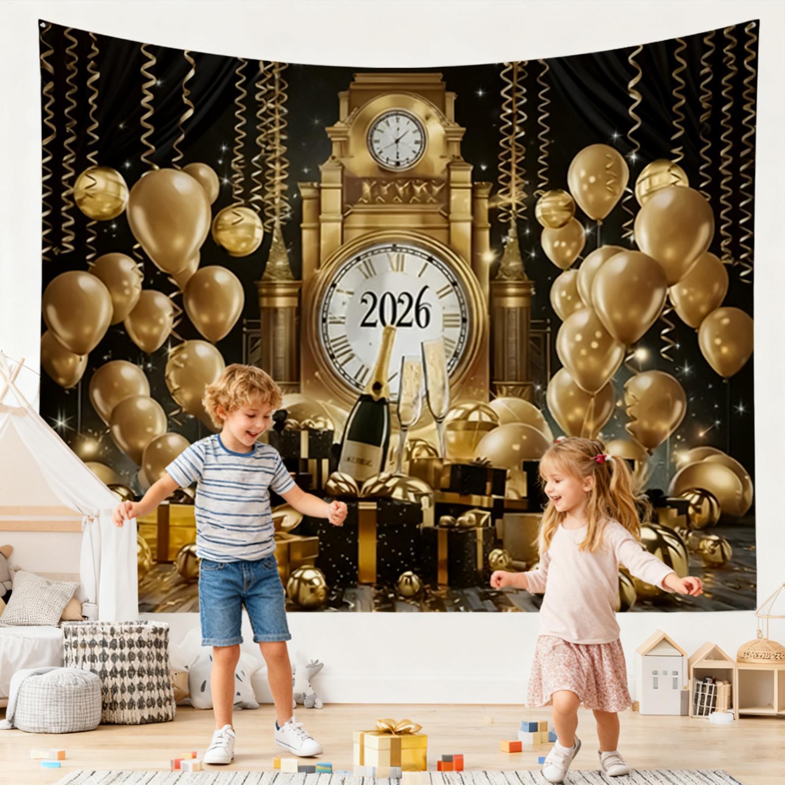 Happy New Year Banner 7x5 Ft 2 - Home Office Holidays 2026 评论和价格