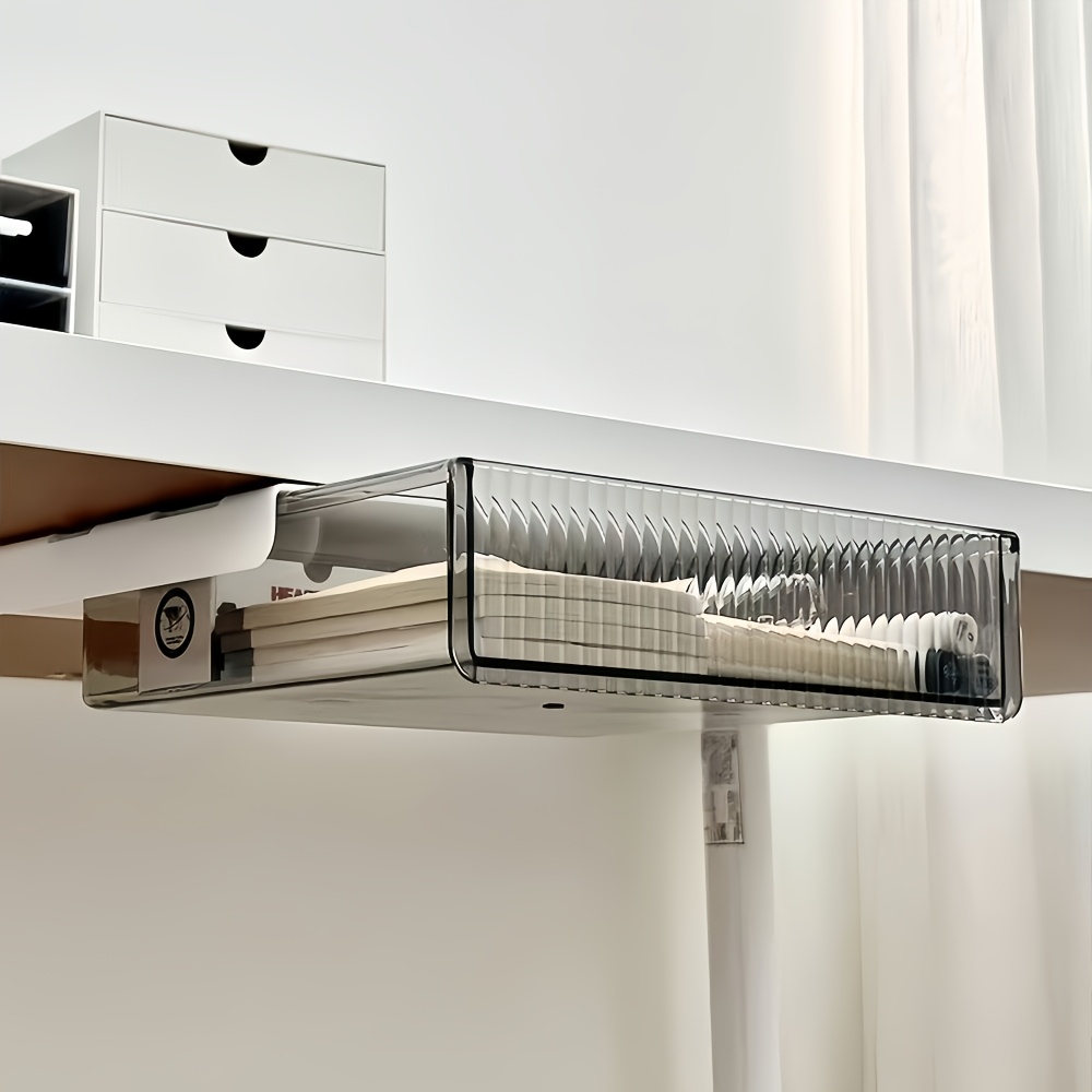 1pc Under Desk Clear Drawer Or - Office Drawer Organizer 评论和价格