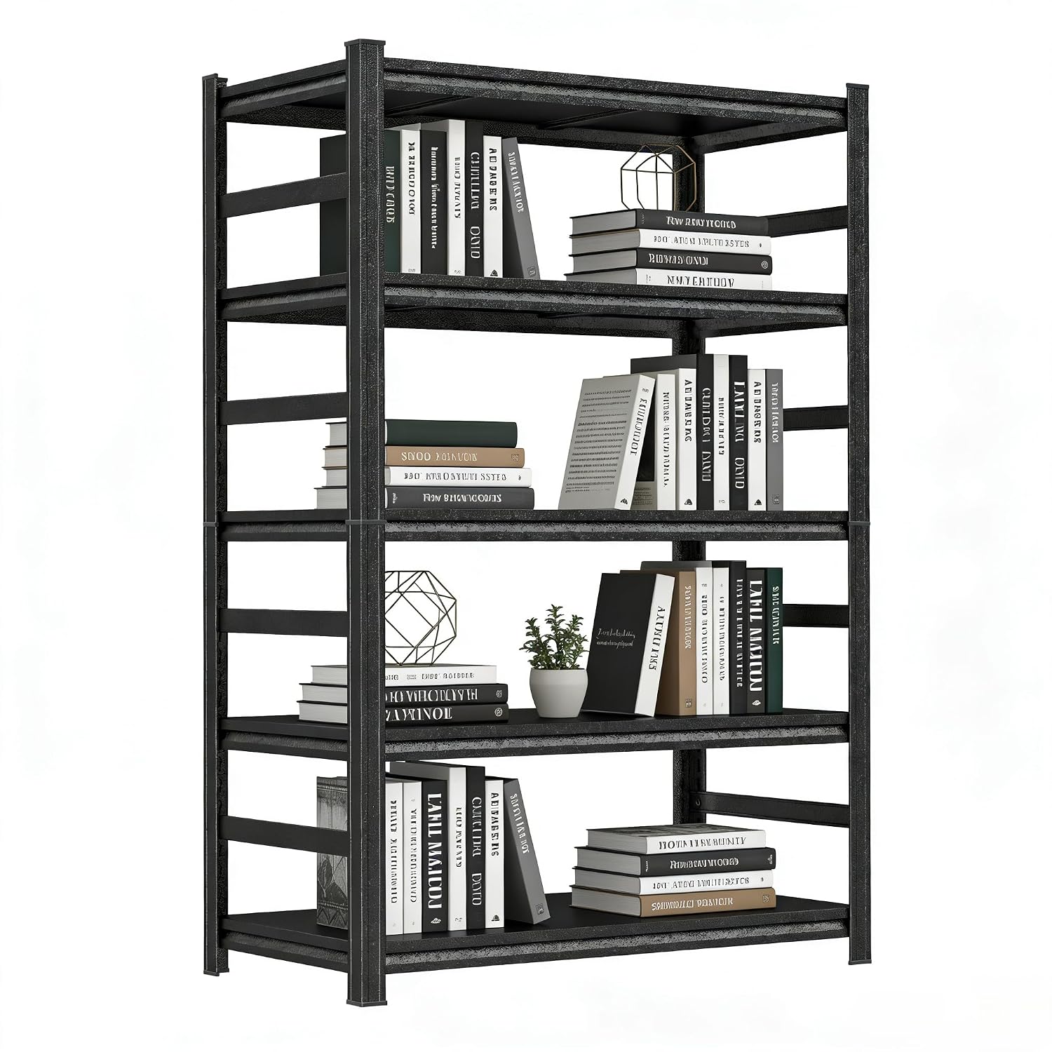 5-Tier Metal Bookshelf Tall St - Home Office 365 评论和价格