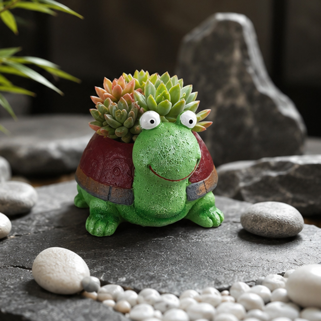 Cute Turtle Planter Resin Succ - Home Office Xp 评论和价格