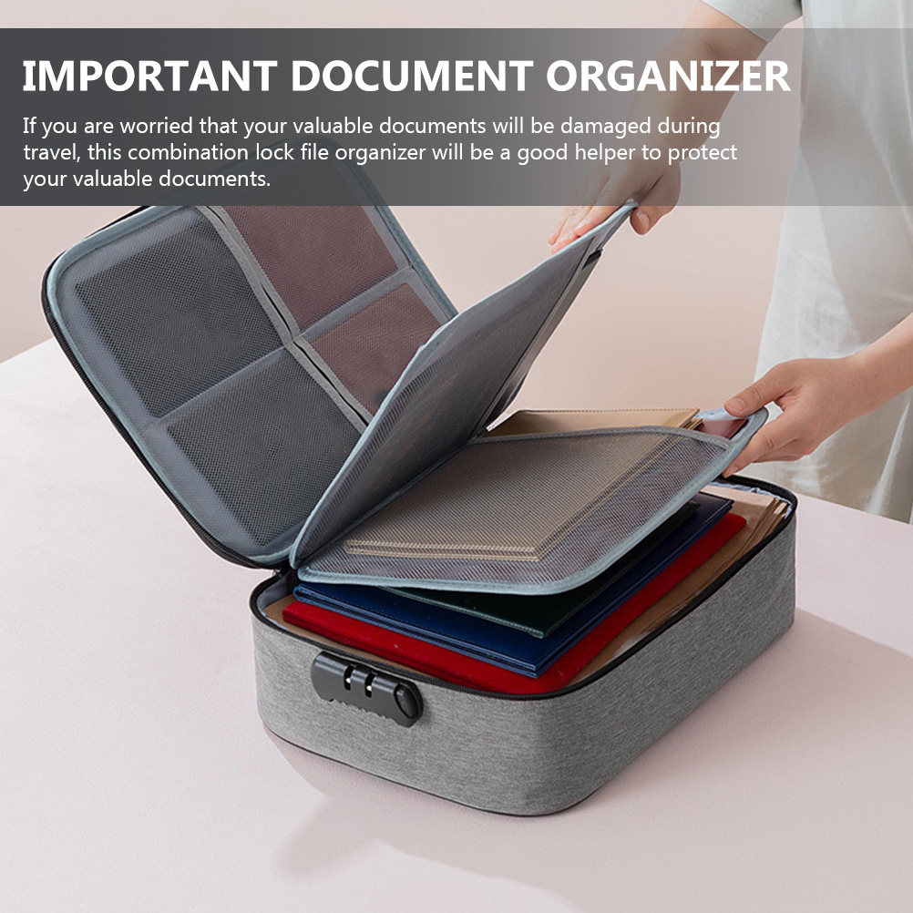 Portable Document Lock Box wit - Home Office Travel Document 评论和价格