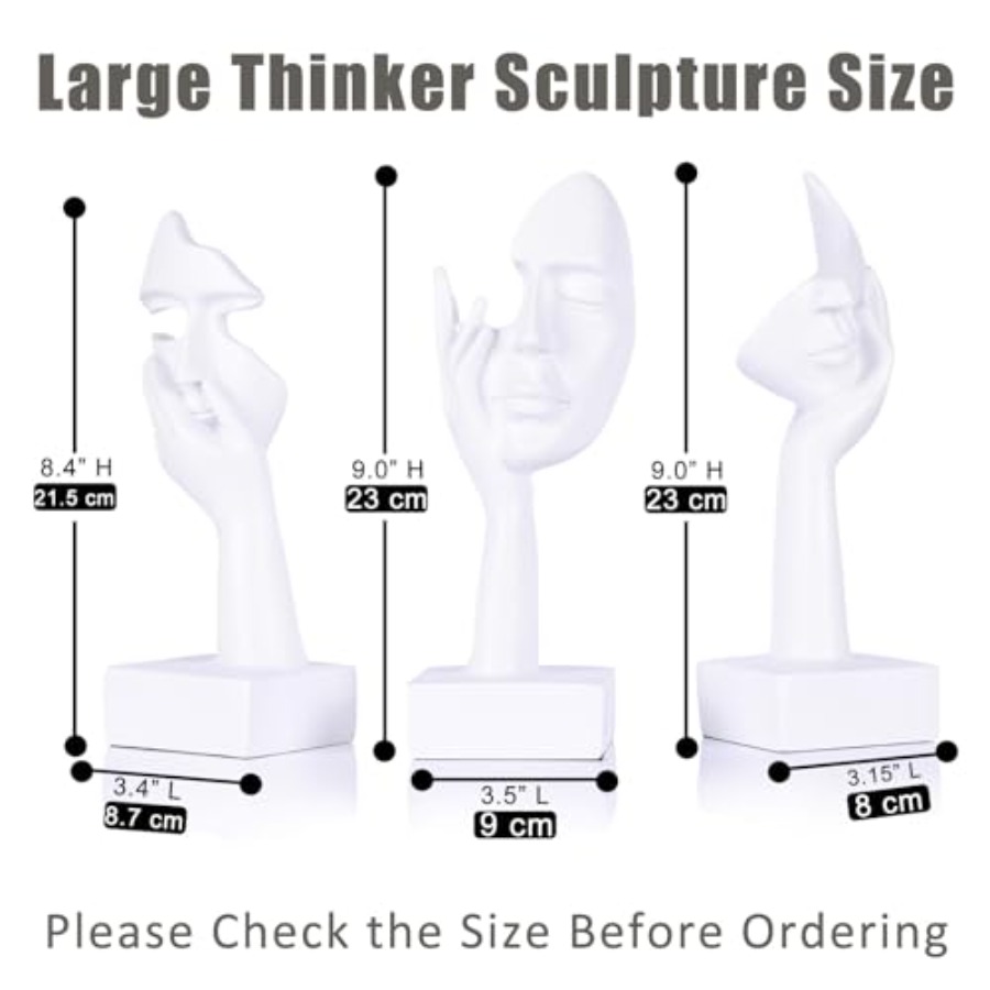 Thinker Large Statue Set - Art - Home Office In Living Room 评论和价格