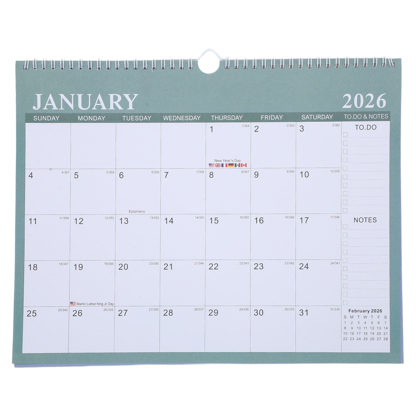 2026 1-2027 6 Large Hanging Mo - Home Office Holidays 2026 评论和价格