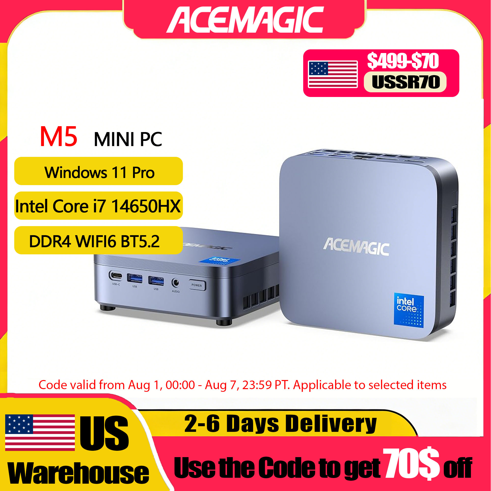 ACEMAGIC M5 Mini PC Windows 11 - Home Office Windows 11 评论和价格