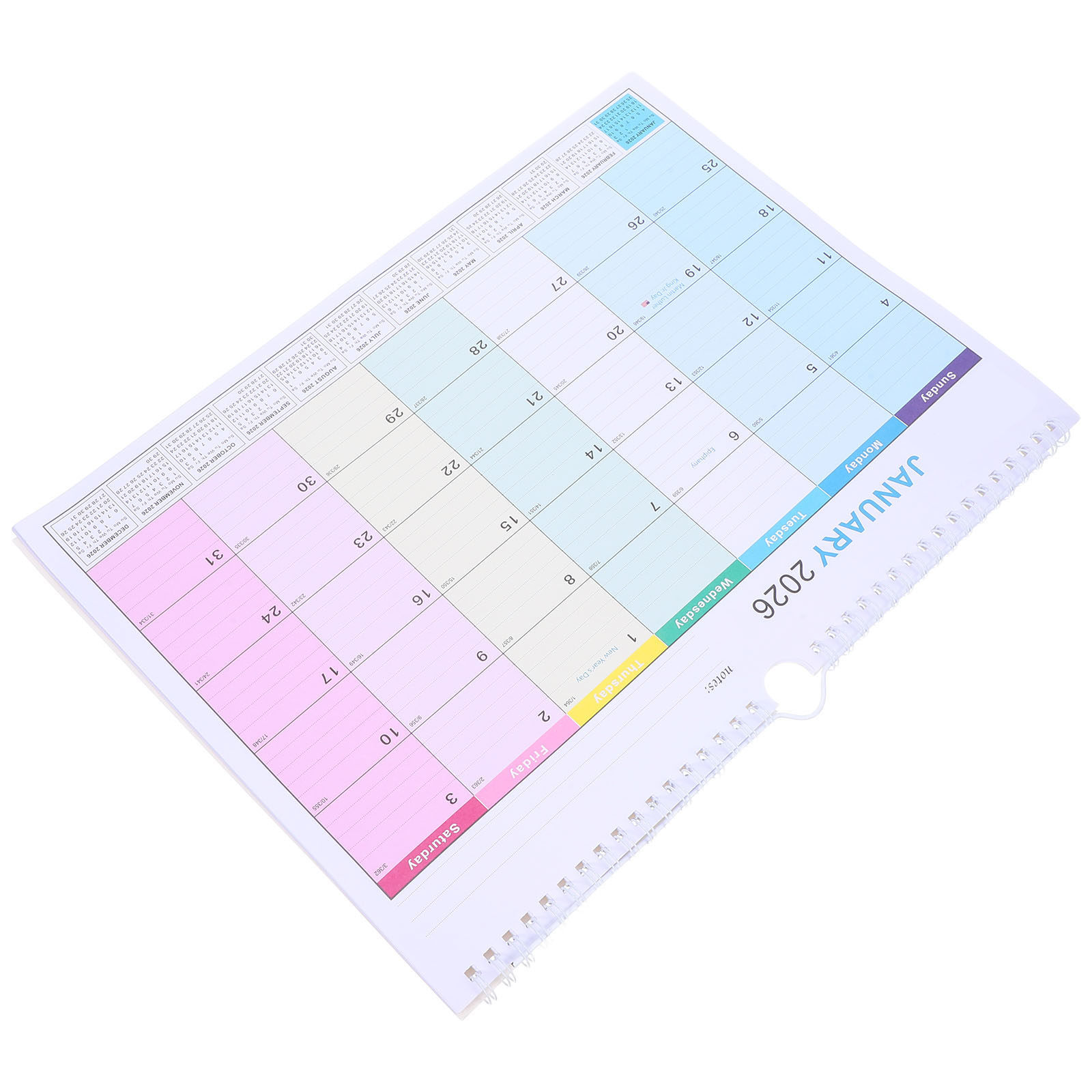 Wall Calendar 2026 2027 Hangin - Home Office Holidays 2026 评论和价格