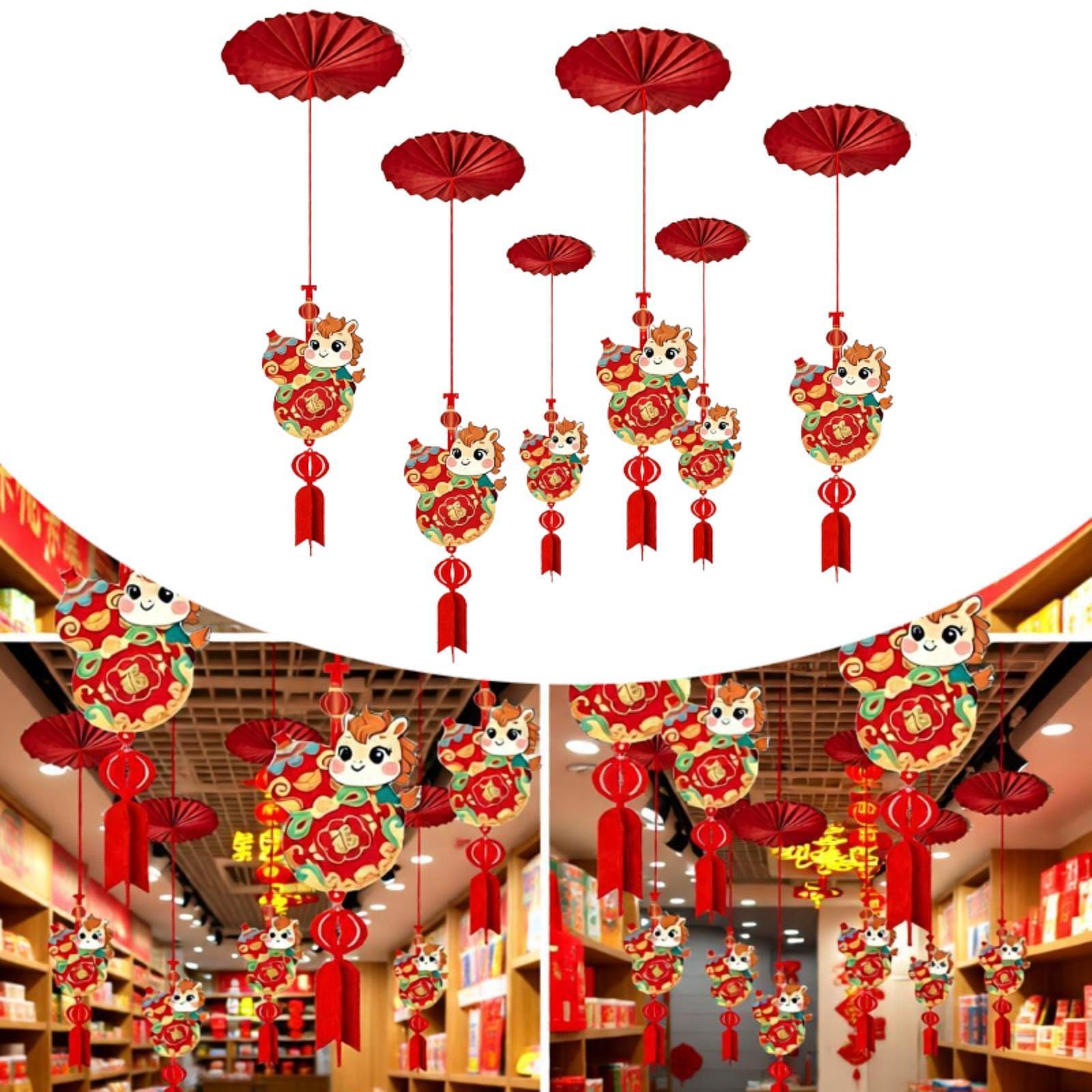 6Pcs Chinese New Year Ceiling  - Home Office Holidays 2026 评论和价格