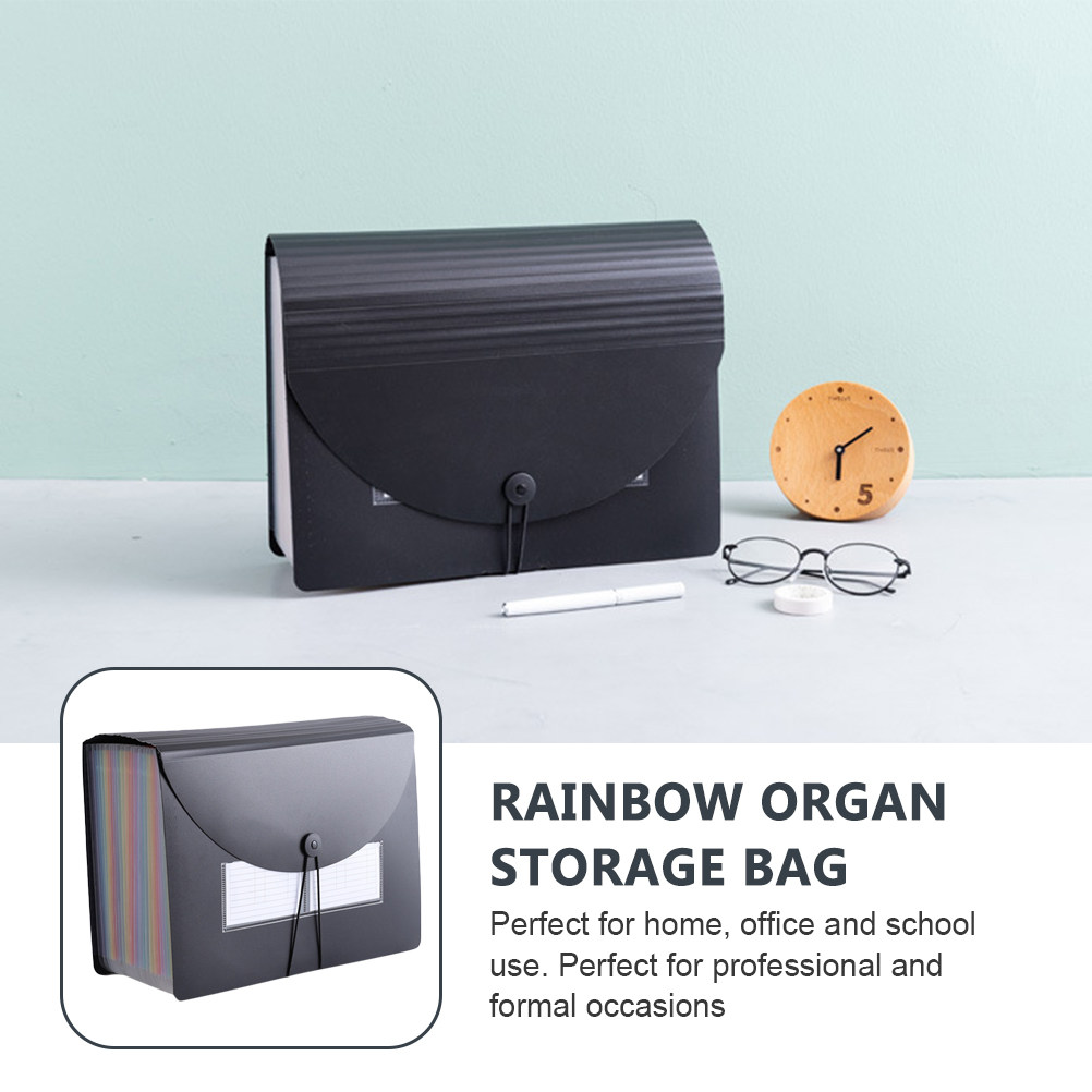 Rainbow Accordion File Folder  - Home Office Travel Document 评论和价格